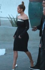 JENNIFER LOPEZ in Tight Dress at American Idol Set in West Hollywood