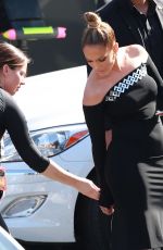 JENNIFER LOPEZ in Tight Dress at American Idol Set in West Hollywood