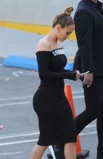 JENNIFER LOPEZ in Tight Dress at American Idol Set in West Hollywood