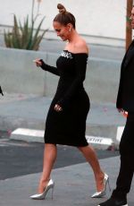 JENNIFER LOPEZ in Tight Dress at American Idol Set in West Hollywood