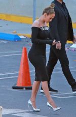 JENNIFER LOPEZ in Tight Dress at American Idol Set in West Hollywood