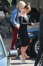 JENNIFER LOPEZ in Tight Dress at American Idol Set in West Hollywood