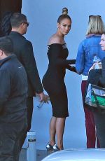 JENNIFER LOPEZ in Tight Dress at American Idol Set in West Hollywood