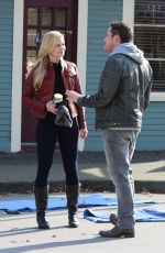 JENNIFER MORRISON on the Set of Once Upon a Time in Richmond