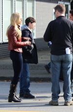 JENNIFER MORRISON on the Set of Once Upon a Time in Richmond