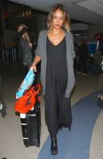 JESSICA ALBA Arrives Back at LAX From New York
