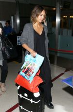JESSICA ALBA Arrives Back at LAX From New York