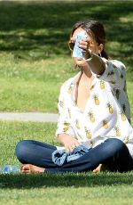 JESSICA ALBA at Coldwater Canyon Park in Beverly Hills 04/18/2015