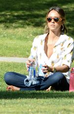 JESSICA ALBA at Coldwater Canyon Park in Beverly Hills 04/18/2015