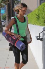 JESSICA ALBA Jeading to Yoga Class in Los Angeles