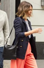 JESSICA ALBA Leaves Her Hotel in New York