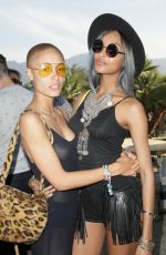 JOURDAN DUNN at Coachella Backstage at Soho Desert House