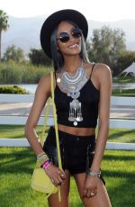 JOURDAN DUNN at Coachella Backstage at Soho Desert House