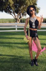 JOURDAN DUNN at Coachella Backstage at Soho Desert House