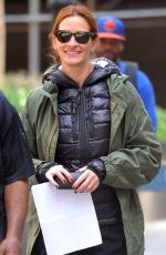 JULIA ROBERTS on the Set of Money Monster in New York 04/18/2015