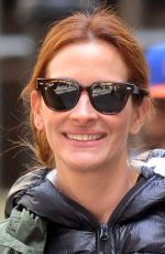 JULIA ROBERTS on the Set of Money Monster in New York 04/18/2015