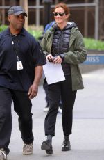 JULIA ROBERTS on the Set of Money Monster in New York 04/18/2015