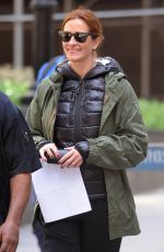 JULIA ROBERTS on the Set of Money Monster in New York 04/18/2015