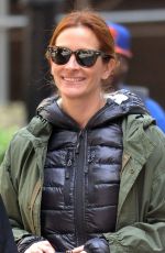 JULIA ROBERTS on the Set of Money Monster in New York 04/18/2015
