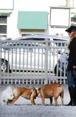 JULIE BENZ Takes Her Dogs at the Dog Park in Toronto