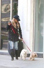 JULIE BENZ Takes Her Dogs at the Dog Park in Toronto