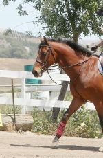 KALEY CUOCO at Horse Riding in Moorpark 04/29/2015