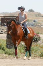 KALEY CUOCO at Horse Riding in Moorpark 04/29/2015