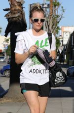 KALEY CUOCO Leaves a Yoga Class in Los Angeles 04/27/2015