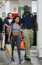 KARREUCHE TRAN in Spandex Shopping at Target in West Hollywood