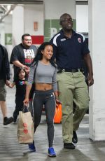 KARREUCHE TRAN in Spandex Shopping at Target in West Hollywood