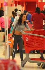 KARREUCHE TRAN in Spandex Shopping at Target in West Hollywood