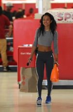 KARREUCHE TRAN in Spandex Shopping at Target in West Hollywood