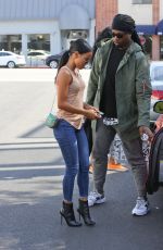 KARREUCHE TRAN Leaves Toast Restaurant in West Hollywood