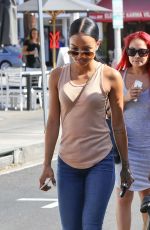KARREUCHE TRAN Leaves Toast Restaurant in West Hollywood