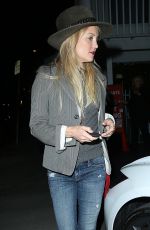 KATE HUDSON Leaves Giorgio Baldi in Los Angeles 04/19/2015