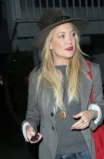 KATE HUDSON Leaves Giorgio Baldi in Los Angeles 04/19/2015