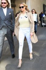 KATE UPTON Arrives at BBC Radio 1 in London
