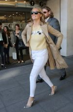 KATE UPTON Arrives at BBC Radio 1 in London