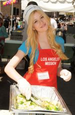KATHERINE MCNAMARA at Los Angeles Mission Easter Event