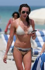 KATIE CASSIDY in Bikini on the Beach in Miami 04/20/2015