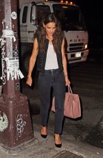 KATIE HOLMES Out for Dinner in New York 04/17/2015