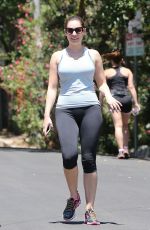 KELLY BROOK Hikinig at Runyon Canyon Park in Los Angeles 04/26/2015