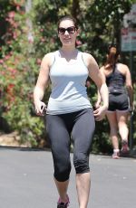 KELLY BROOK Hikinig at Runyon Canyon Park in Los Angeles 04/26/2015