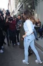 KELLY BROOK in Jeans Out and About in London