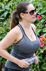 KELLY BROOK in Tights Out and About in Hollywood 04/21/2015