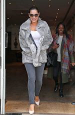 KELLY BROOK Leaves Her London Hotel