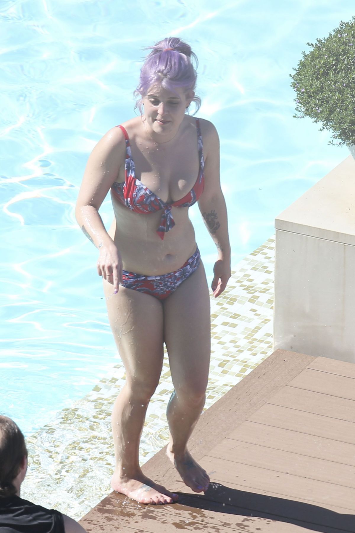 KELLY OSBOURNE in Bikini at a Pool in Sydney.