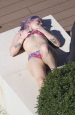 KELLY OSBOURNE in Bikini at a Pool in Sydney