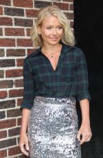 KELLY RIPA Arrives at The Late Show with David Letterman