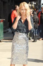 KELLY RIPA Arrives at The Late Show with David Letterman